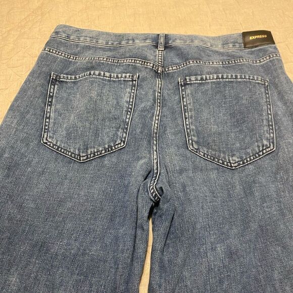 💼Like New Womens Express Original Wide Leg Cropped Jeans. - Picture 2 of 8